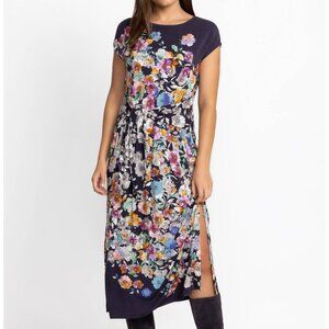 Johnny Was Fall Dance Floral Tie-front Knit Dress Size Medium